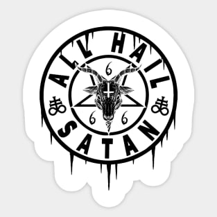 ALL HAIL SATAN - BAPHOMET AND THE OCCULT Sticker